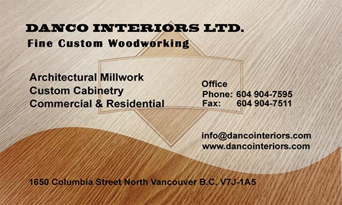 Danco Interiors Ltd. commercial and residential renovation and construction Fine Custom Wood Working